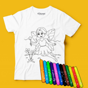 Fairy White Printed T-shirt by Kidoraa (2-6 years)